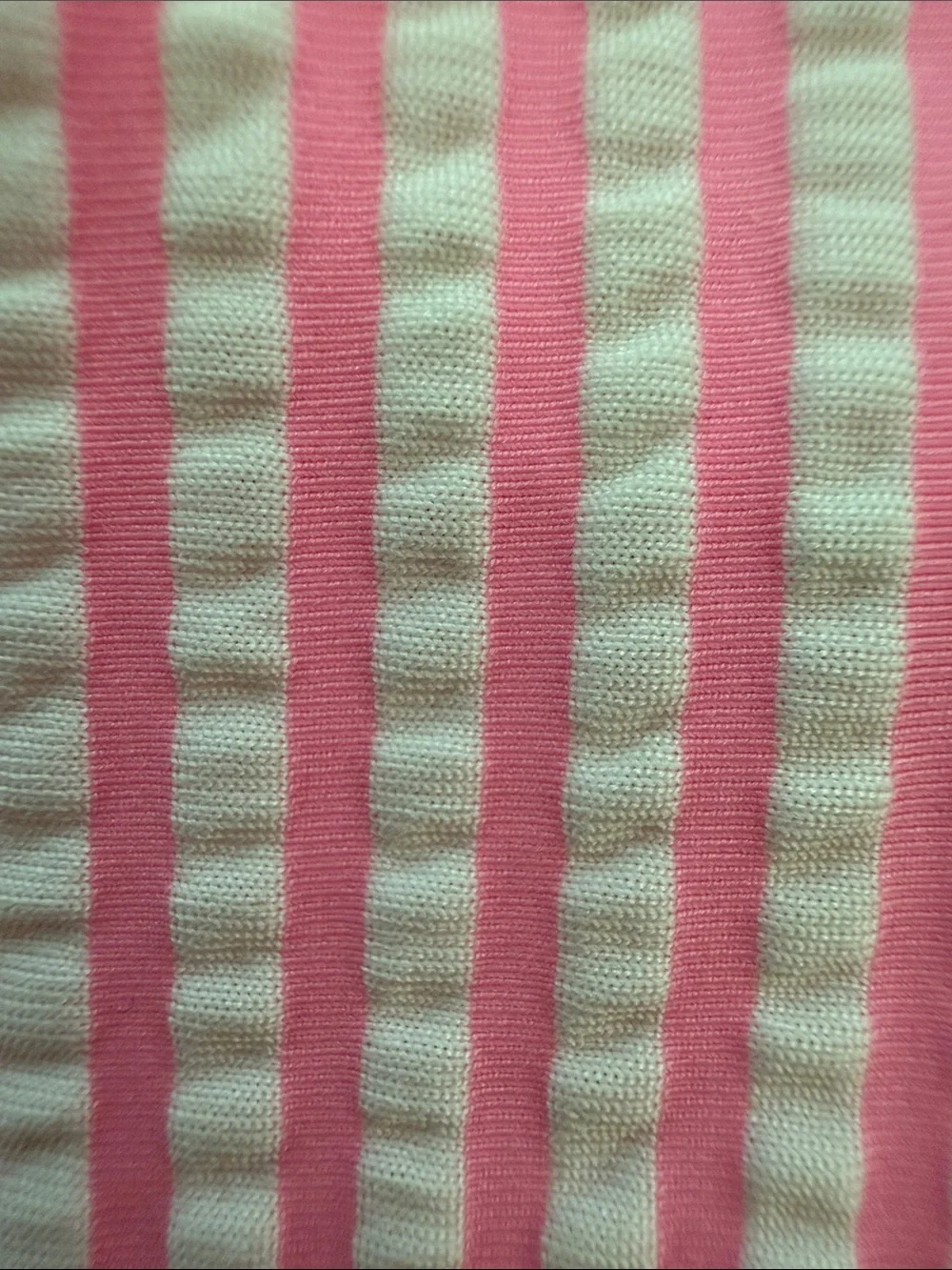 RuffleButts Neon Pink & White Striped Seersucker Rash Guard Swim Set 18-24M